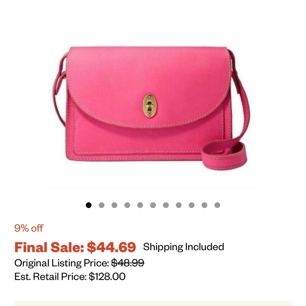 FOSSIL AUSTIN hot pink bag - Picture 12 of 12